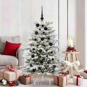Juego de Esferas de Navidad con 150 LED 61 pcs Negro Plástico