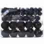 Juego de Esferas de Navidad con 150 LED 61 pcs Negro Plástico