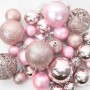 Juego de Esferas de Navidad con 150 LED 61 pcs Rosa Plástico