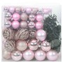 Juego de Esferas de Navidad con 300 LED 120 pcs Rosa Plástico