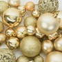 Juego de Esferas de Navidad con 150 LED 61 pcs Dorado Plástico