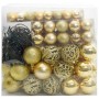 Juego de Esferas de Navidad con 300 LED 120 pcs Dorado Plástico