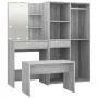 Sonoma Gray Plywood LED Vanity Set by vidaXL, Bedroom furniture sets - Ref: Foro24-3114105, Price: 215,42 €, Discount: %