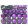 Juego de Esferas de Navidad con 150 LED 61 pcs Lila Plástico