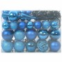 Juego de Esferas de Navidad con 150 LED 61 pcs Azul Plástico