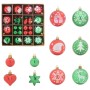 Juego de Esferas de Navidad 40 pcs Rojo y Verde