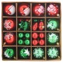 Juego de Esferas de Navidad 40 pcs Rojo y Verde