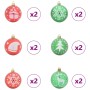 Juego de Esferas de Navidad 40 pcs Rojo y Verde