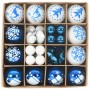 Juego de Esferas de Navidad 40 pcs Azul y