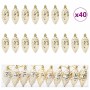 Decoración para Árbol de Navidad 40 pcs Dorado
