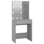 Tocador con LED y armario madera contrachapada gris Sonoma de vidaXL, Tocadores para dormitorios - Ref: Foro24-3120189, Preci...