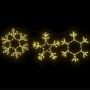 Copos de nieve navideños con 252 LED Cálido 45 x 38 cm PVC
