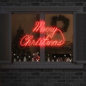 Cartel de Navidad con 216 LED Rojo 99 x 55 x 13 cm Hierro Cartel de Navidad con 216 LED Rojo 99 x 55 x 13 cm Hierro