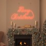 Cartel de Navidad con 216 LED Rojo 99 x 55 x 13 cm Hierro