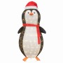 Figura de pingüino de nieve Blanco cálido 78 x 88 x 180 cm tela