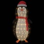 Figura de pingüino de nieve Blanco cálido 78 x 88 x 180 cm tela