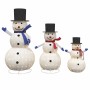 Familia de Muñecos de Nieve Navideños 3 pcs Cálido