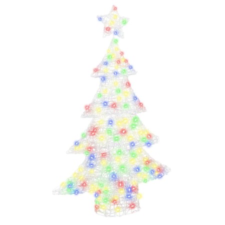 Árbol de Navidad con 100 LED Multicolor 120 cm Acrílico