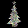 Árbol de Navidad con 100 LED Multicolor 120 cm Acrílico