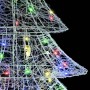 Árbol de Navidad con 100 LED Multicolor 120 cm Acrílico