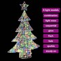 Árbol de Navidad con 100 LED Multicolor 120 cm Acrílico