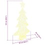 Árbol de Navidad con 160 LED cálido 150 cm Acrílico
