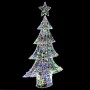 Árbol de Navidad con 160 LED Multicolor 150 cm Acrílico