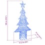 Árbol de Navidad con 240 LED Azul 180 cm Acrílico
