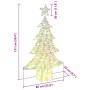 Árbol de Navidad con 160 LED cálido 150 cm PET