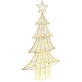 Árbol de Navidad con 160 LED cálido 150 cm PET Árbol de Navidad con 160 LED cálido 150 cm PET