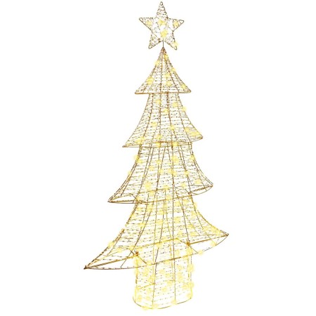 Árbol de Navidad con 160 LED cálido 150 cm PET