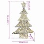 Árbol de Navidad con 120 LED cálido 120 cm Ratán