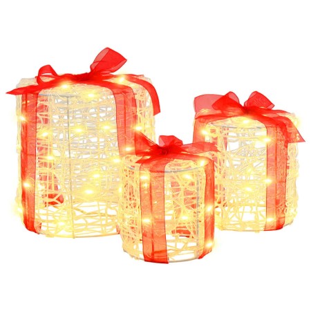 Decoración de Caja de Regalo 3 pcs cálido 20 x 20 x 21 cm