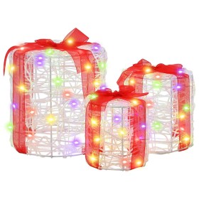 Decoración de Caja de Regalo 3 pcs de colores 20 x 20 x 21 cm Decoración de Caja de Regalo 3 pcs de colores 20 x 20 x 21 cm