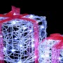 Caja de Regalo con 60 LED 3 pcs frío 20 x 20 x 20 cm Acrílico