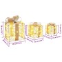 Caja de Regalo con 60 LED 3 pcs cálido 20 x 20 x 20 cm PET
