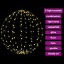 Bola con 192 LED cálido 60 cm Metal