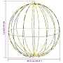Bola con 192 LED cálido 60 cm Metal