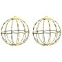 Bola con 192 LED 2 pcs cálido 30 cm Metal