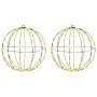 Bola con 192 LED 2 pcs cálido 40 cm Metal