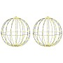 Bola con 320 LED 2 pcs cálido 50 cm Metal