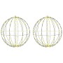Bola con 384 LED 2 pcs cálido 60 cm Metal