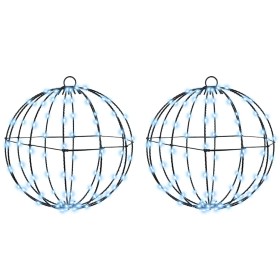 Bola con 192 LED 2 pcs frío 30 cm Metal Bola con 192 LED 2 pcs frío 30 cm Metal
