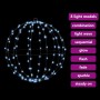 Bola con 192 LED 2 pcs frío 40 cm Metal