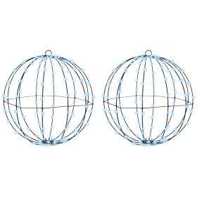 Bola con 320 LED 2 pcs frío 50 cm Metal Bola con 320 LED 2 pcs frío 50 cm Metal