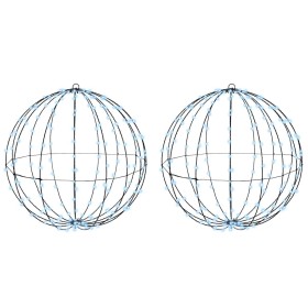 Bola con 384 LED 2 pcs frío 60 cm Metal
