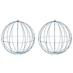 Bola con 384 LED 2 pcs frío 60 cm Metal Bola con 384 LED 2 pcs frío 60 cm Metal