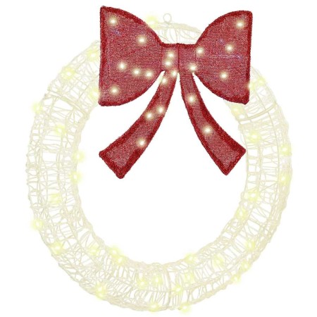 Corona con luces de tiras LED cálido 75 cm Acrílico