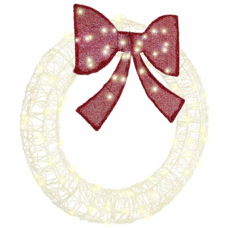 Corona con luces de tiras LED cálido 90 cm Acrílico