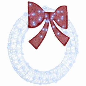 Corona con luces de tiras LED frío 90 cm Acrílico Corona con luces de tiras LED frío 90 cm Acrílico